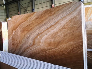 Wood Grain Onyx Wooden Brown Jade Onix Big Slab Tile