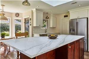 5004 Brittanicca White Quartz Kitchen Countertop