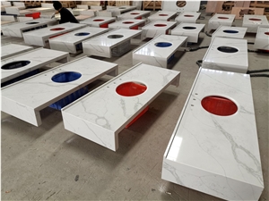 5007 Artificial Quartz White Quartz Countertop