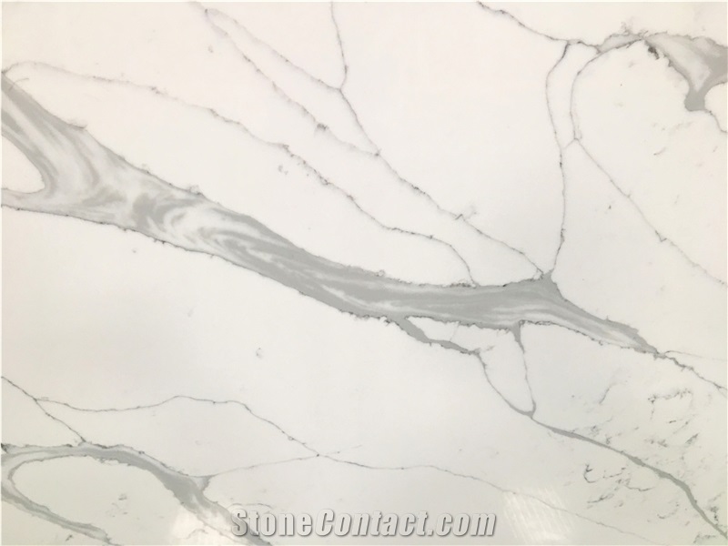 5007 Crema Marmi Artificial Stone White Calacata Quartz Slab
