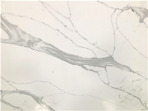 5007 Crema Marmi Artificial Stone White Calacata Quartz Slab