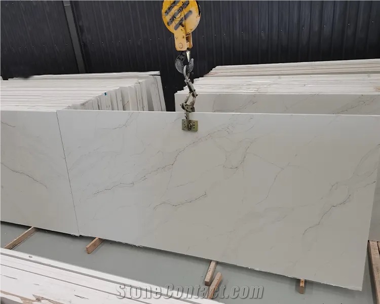 5052 Calacatta Leon Artificial Quartz Slabs