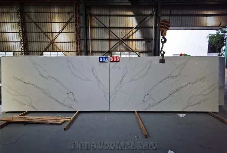 5052 Calacatta Leon Artificial Quartz Slabs