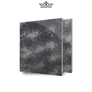 6003Concrete Artificial Quartz Tiles Polished Grey Slabs