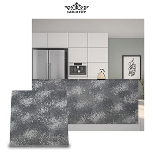 6003Concrete Artificial Quartz Tiles Polished Grey Slabs