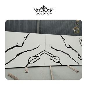 Customize Size Best Quality 5002 Calacatta Prada Quartz Slab