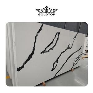 Customize Size Best Quality 5002 Calacatta Prada Quartz Slab