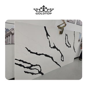 Customize Size Best Quality 5002 Calacatta Prada Quartz Slab