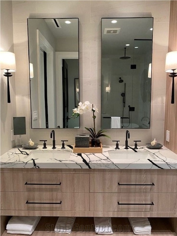 Grey Vein 5010 New York Artificial Quartz Countertops