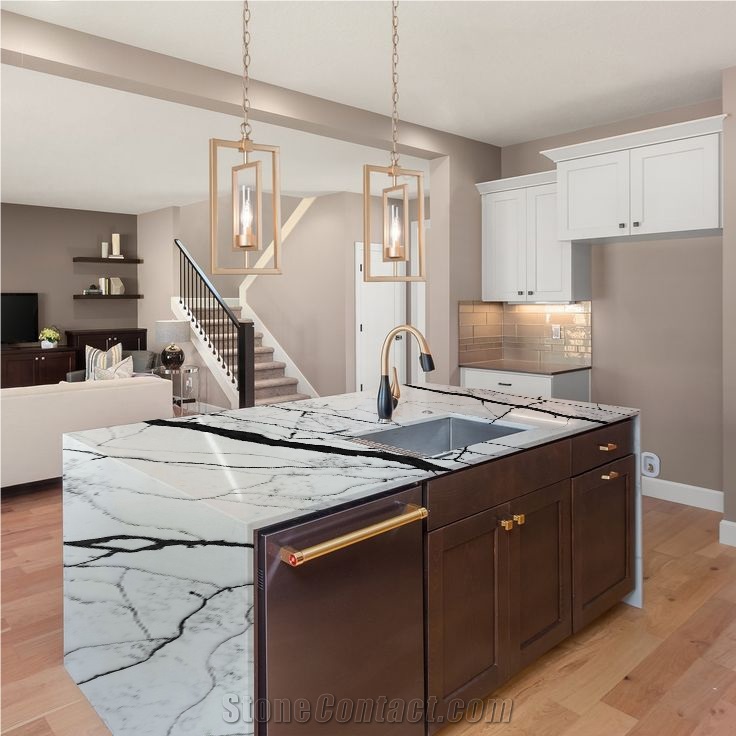 Grey Vein 5010 New York Artificial Quartz Countertops