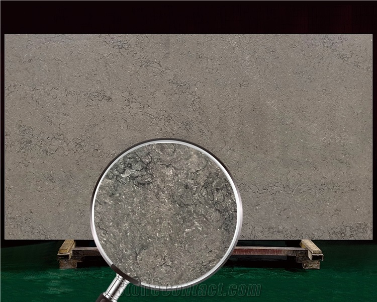 Popular 6013 Turbin Grey Quartz Slabs