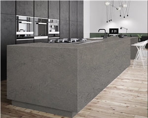 Popular 6013 Turbin Grey Quartz Slabs