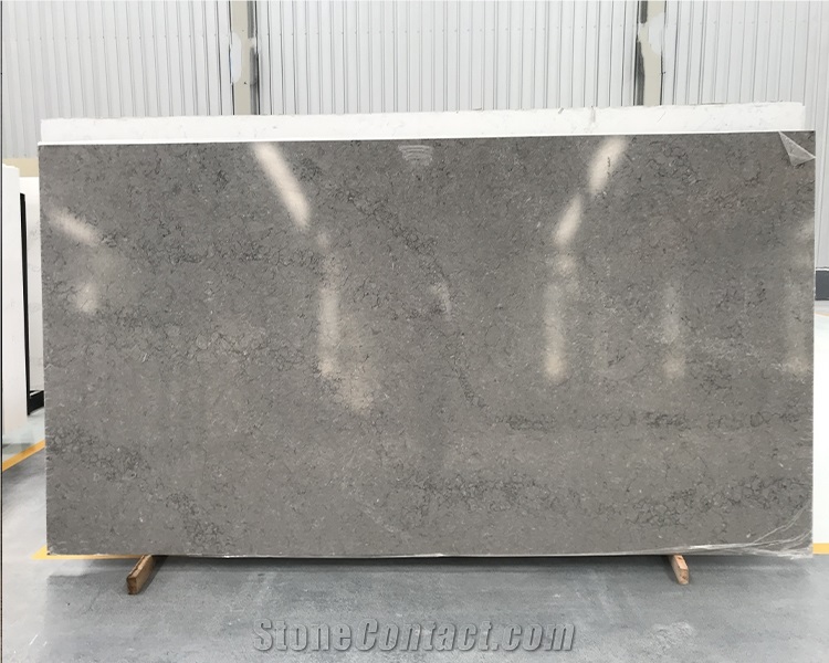 Popular 6013 Turbin Grey Quartz Slabs