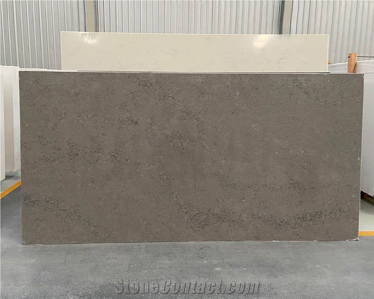 Popular 6013 Turbin Grey Quartz Slabs