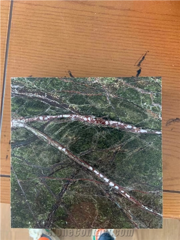 Amazon Style Forest Green Marble Natural Slab