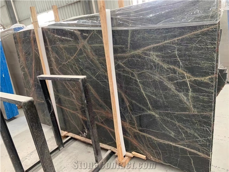 Amazon Style Forest Green Marble Natural Slab