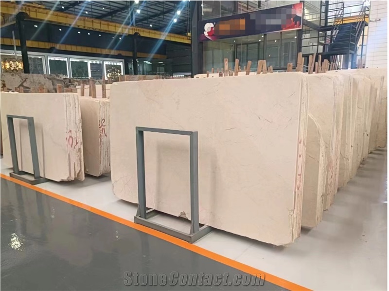 Beige Yellow Polished Surface Marble Slabs