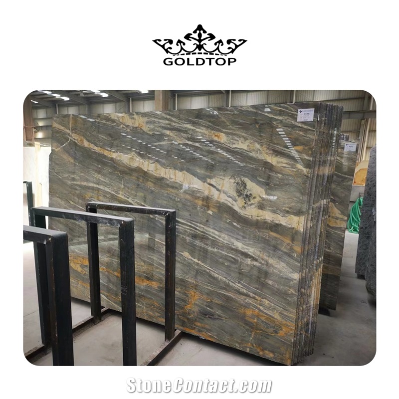 Blue Tempest Quartzite Glossy Saw Cut Natural Quartzite Slabs
