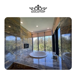 Blue Tempest Quartzite Glossy Saw Cut Natural Quartzite Slabs