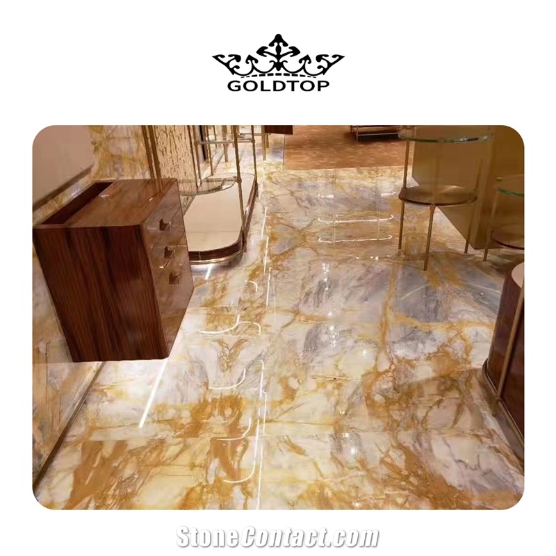Blue Tempest Quartzite Glossy Saw Cut Natural Quartzite Slabs