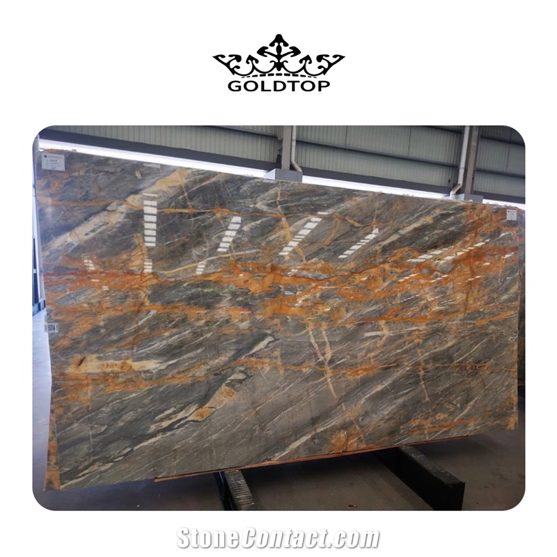 Blue Tempest Quartzite Glossy Saw Cut Natural Quartzite Slabs