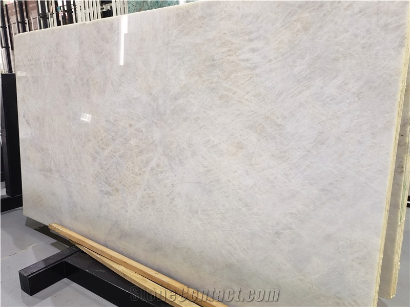 Brazilian White Crystal Quartzite Slabs Tiles