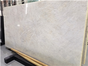 Brazilian White Crystal Quartzite Slabs Tiles