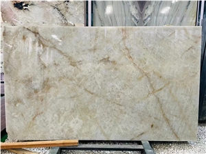 Brazilian White Crystal Quartzite Slabs Tiles
