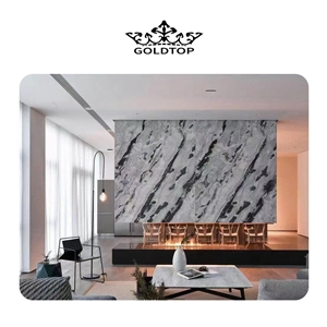Fantasy Quartzite Italy Spirited Away Grey Slabs For Tv Wall