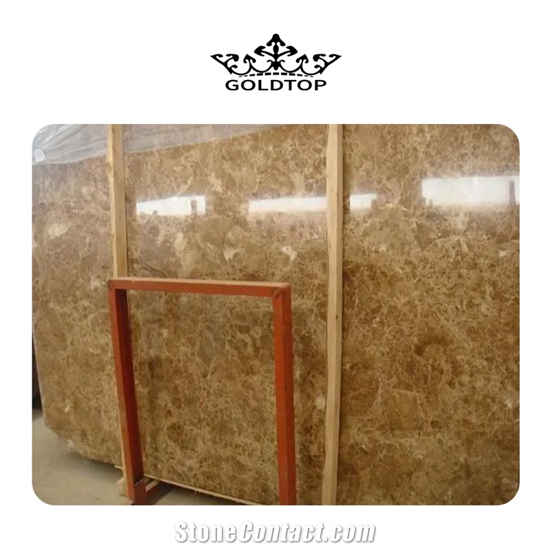 GOLDTOP OEM/ODM Crystal Deep Emperador Marble Slabs