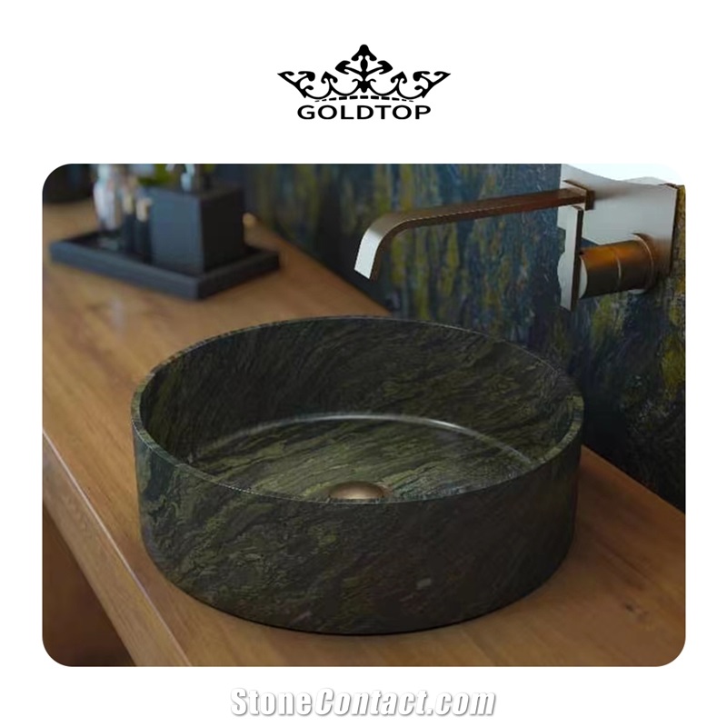 GOLDTOP OEM/ODM Verde Fusion Granite Slabs