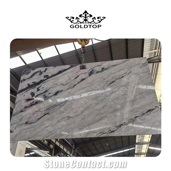 Gray Quartzite Spirited Away Natural Gloss Tiles Solid Slabs