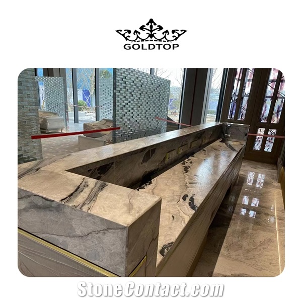 Gray Quartzite Spirited Away Natural Gloss Tiles Solid Slabs