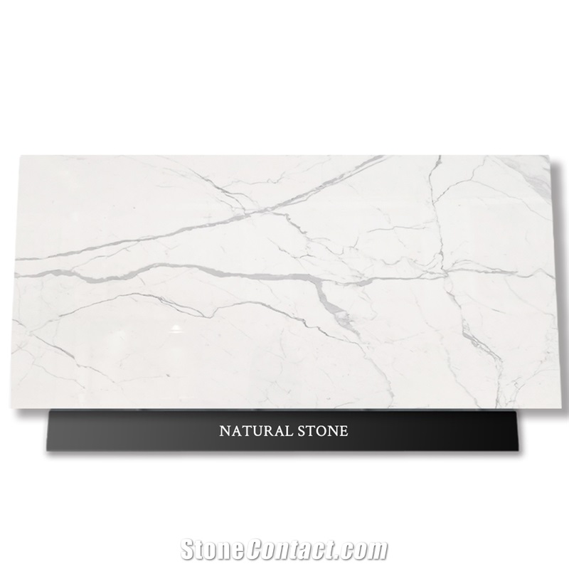 Italy Calacatta White Marble Slab For Countertop And Worktop