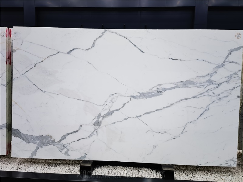 Italy Calacatta White Marble Slab For Countertop And Worktop