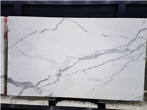 Italy Calacatta White Marble Slab For Countertop And Worktop