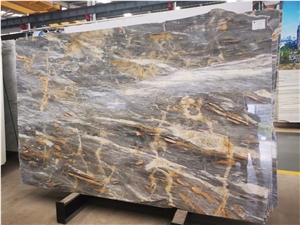 Luxry Blue Polished Marble Reception Counters