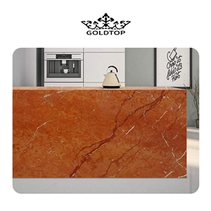 Magic Red Marble Rojo Coral Tiles For Kitchen Island
