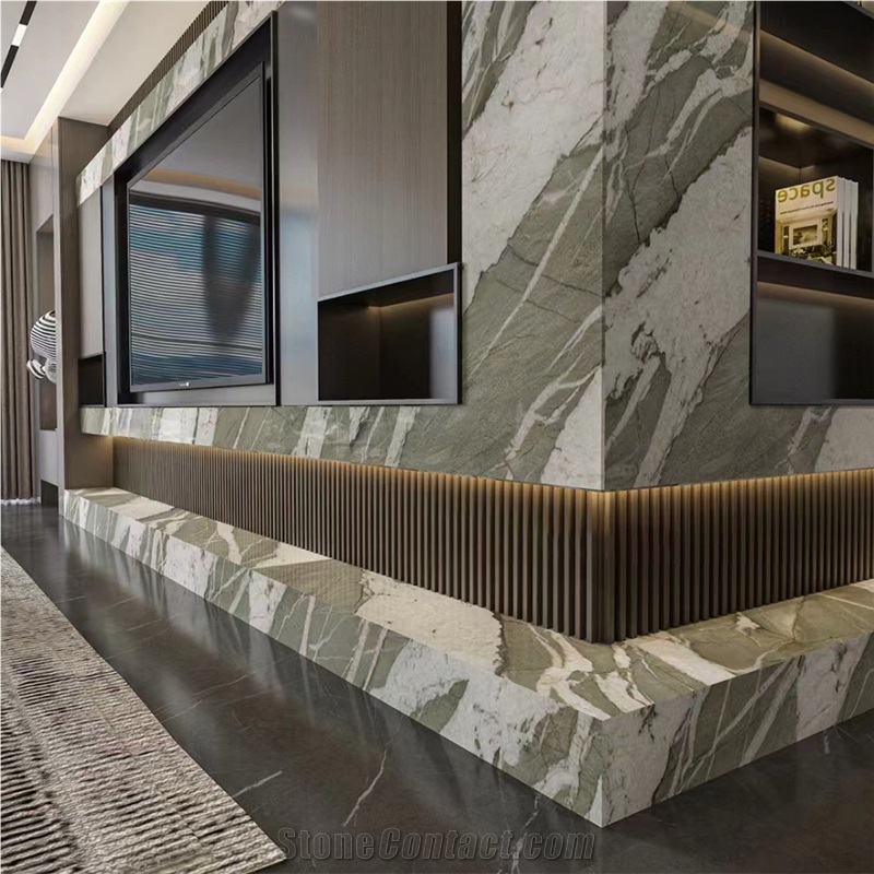 Natutral Tiles Polished Surface Quartzite Funitures