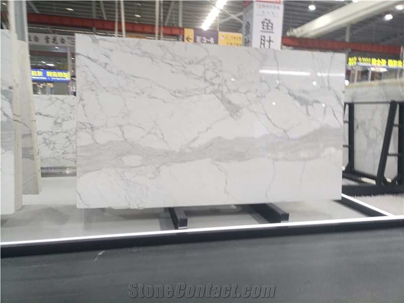 Book Matching Calacatta Vagli Marble Slabs Tiles For Wall