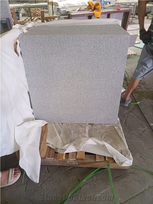 G603 Light Grey Granite Flamed Brushed Flooring Tiles