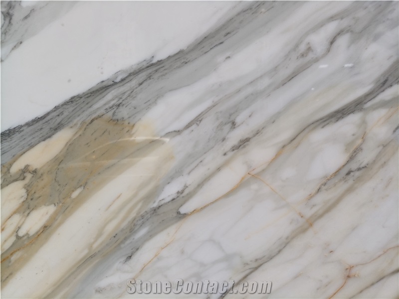 Italy Origin Book Matching Calacatta Gold Marble Slabs Tiles