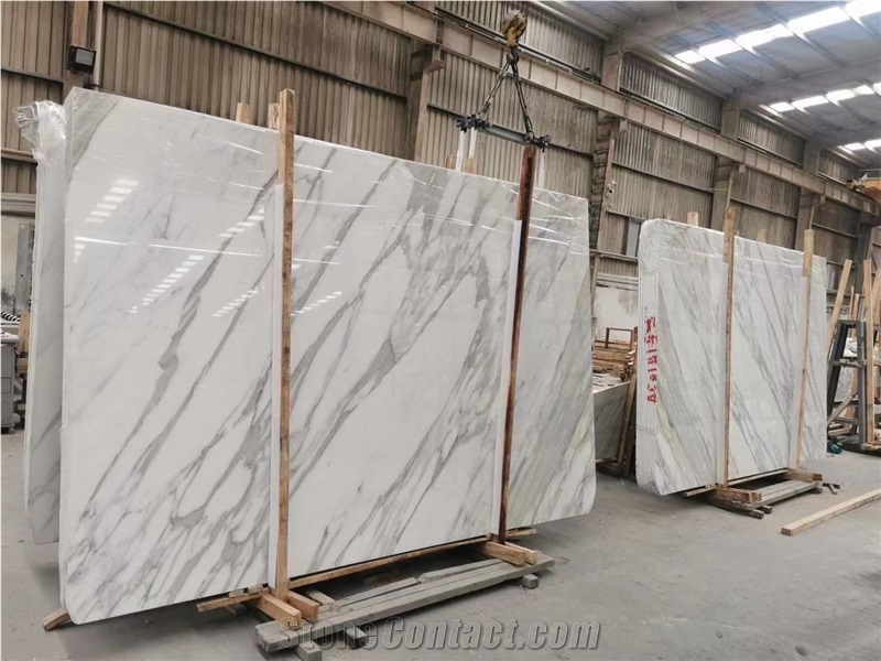 White Marble Arabescato Tiles And Slabs