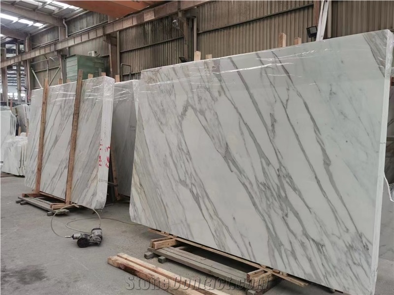 White Marble Arabescato Tiles And Slabs