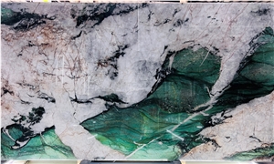Botanic Crystal Green Quartzite Slab