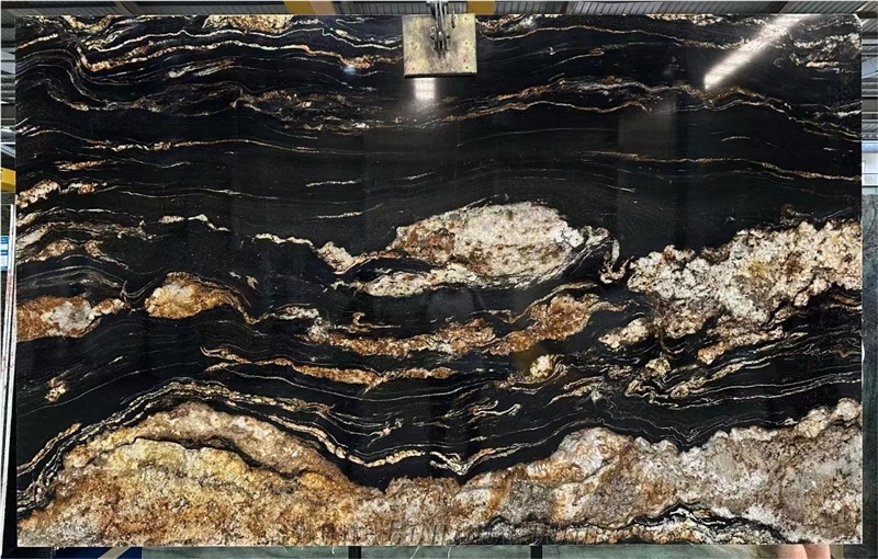Cosmic Gold Granite Slab Polished