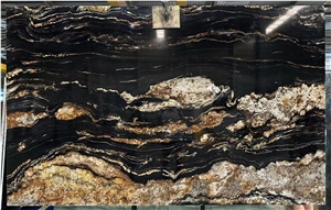 Cosmic Gold Granite Slab Polished