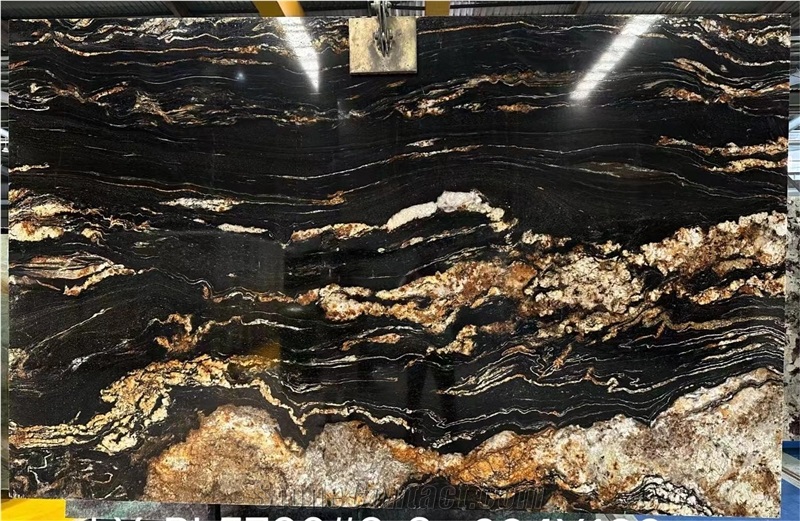 Cosmic Gold Granite Slab Polished