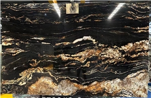 Cosmic Gold Granite Slab Polished