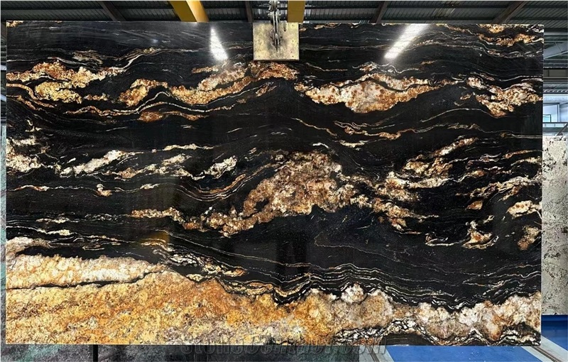 Cosmic Gold Granite Slab Polished